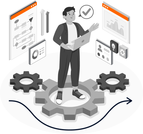 Man analysing research